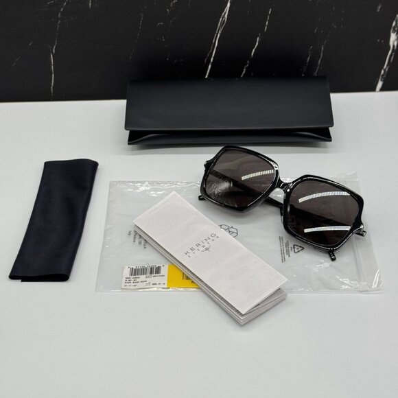 NEW SL591 001 SAINT LAURENT BLACK WOMEN SAINT LAURENT SUNGLASSES - Picture 10 of 10